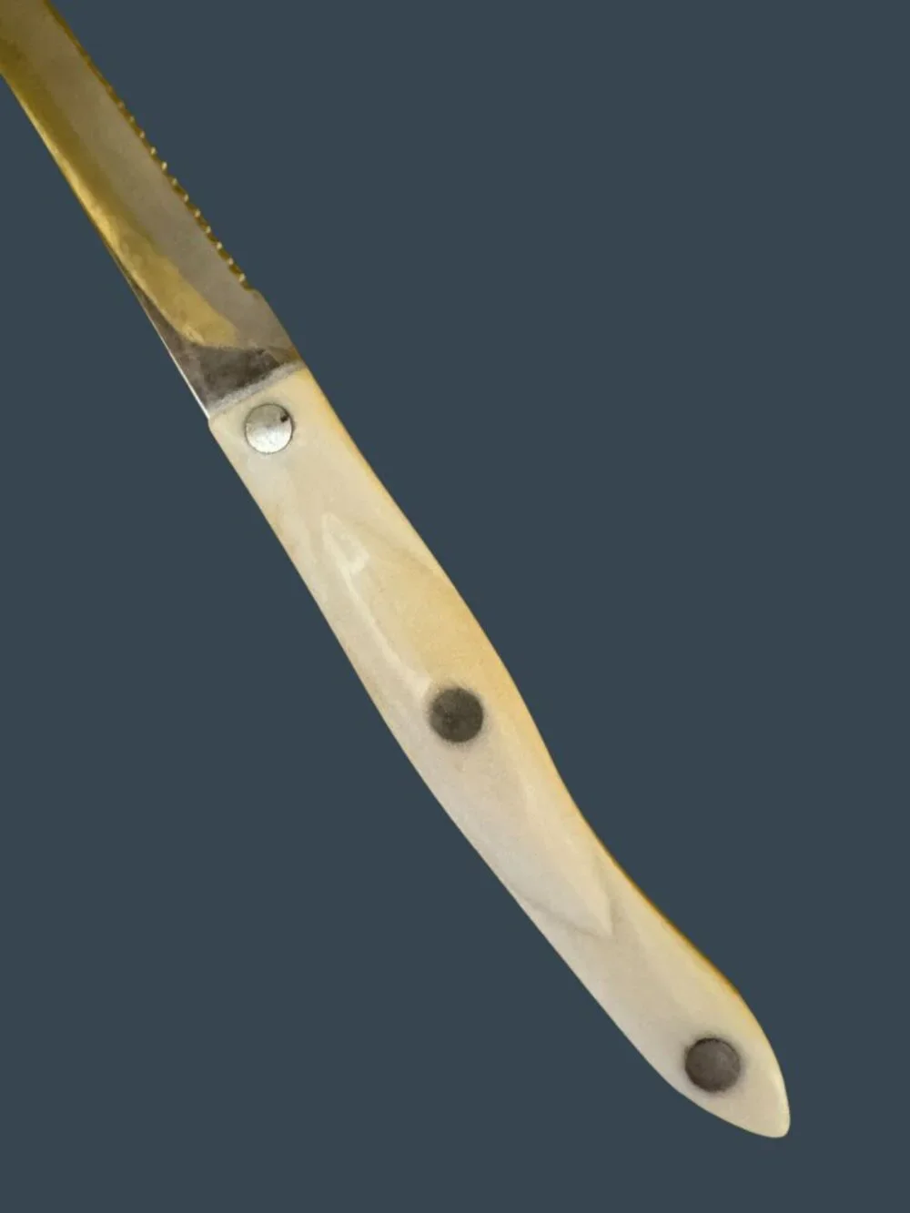 Cutco Knife 1721 JD Serrated White Handle Stainless Steel